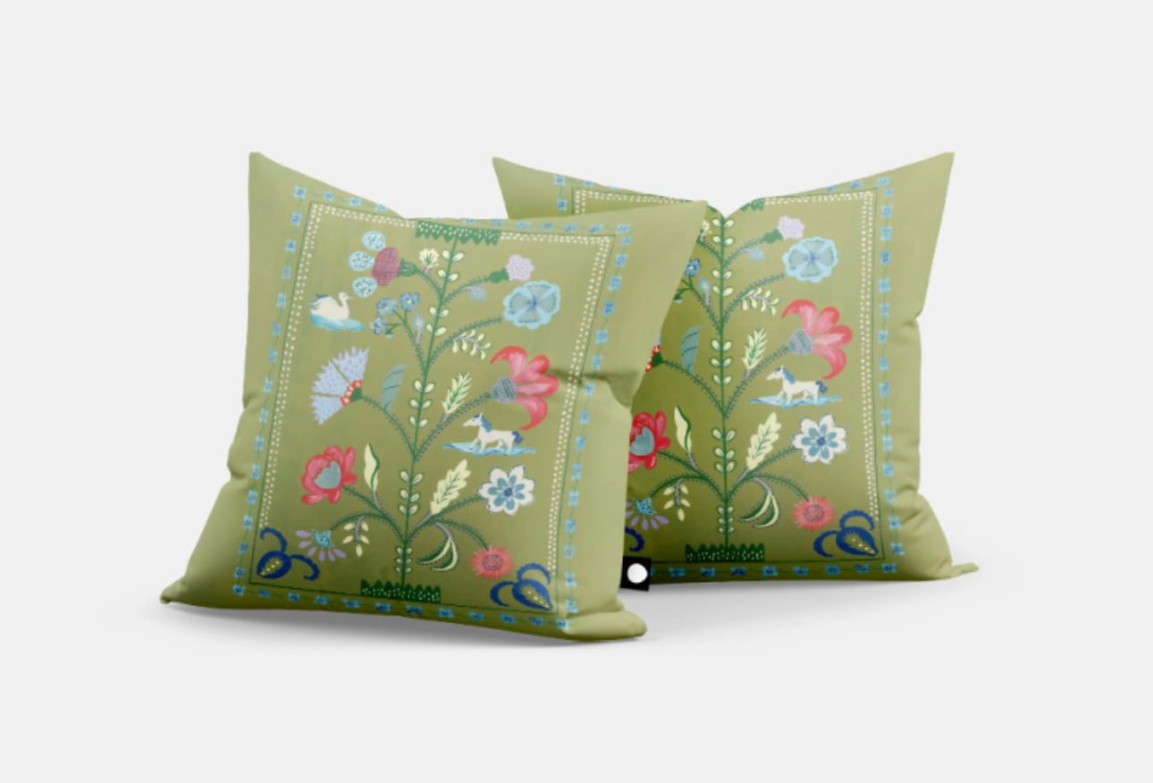 Folk story Cushion Cover
