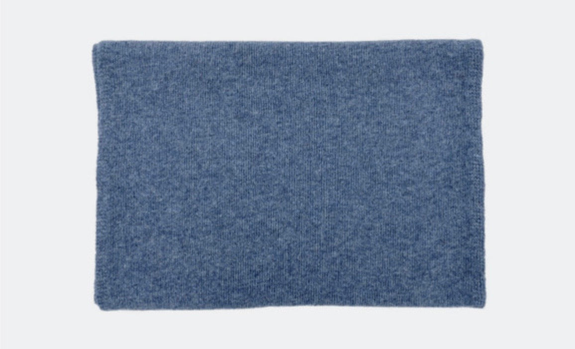 Cashmere & Wool Blend Winter Scarf – Blue
