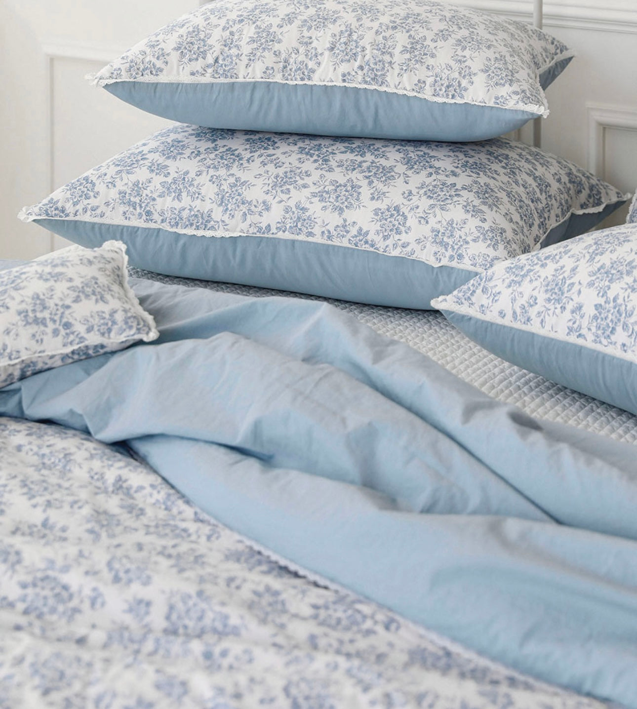 Rosa Flower High Density Pure Cotton Allergy Care Bed set