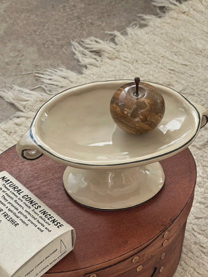 Dunne Ceramic Object-Tray Line Beige