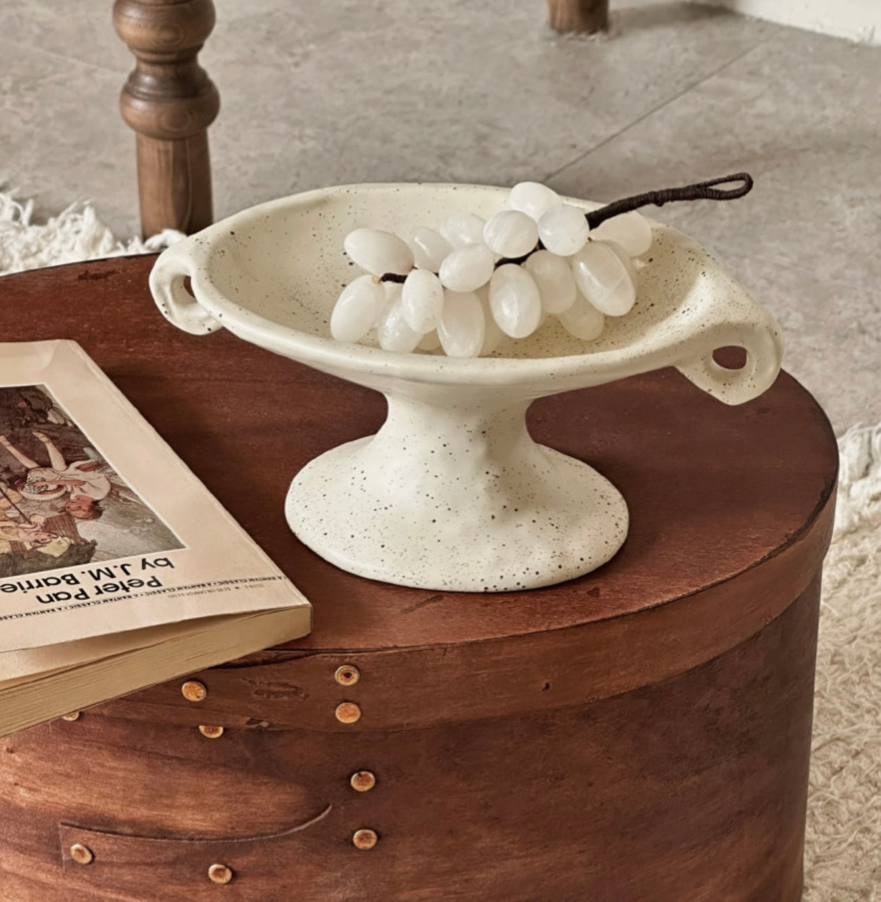 Dunne Ceramic Object-Tray Line Beige