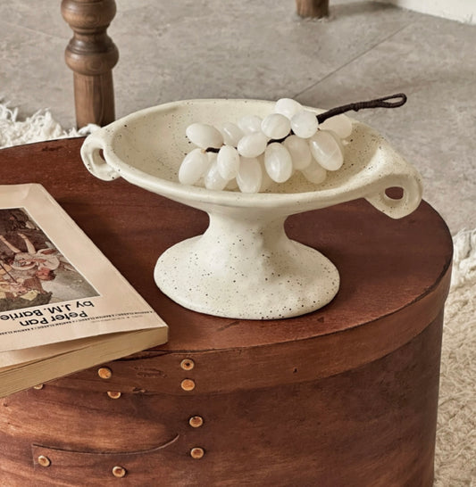 Dunne Ceramic Object-Tray Line Beige