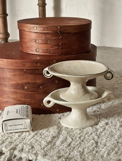 Dunne Ceramic Object-Tray Line Beige