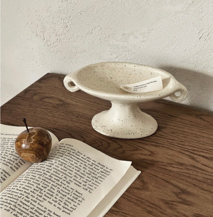 Dunne Ceramic Object-Tray Line Beige