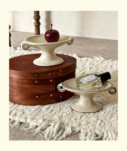 Dunne Ceramic Object-Tray Line Beige