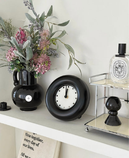 Noiseless Donut Table Clock / Wall Clock