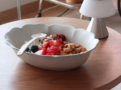 Flower Edge Oval Bowl