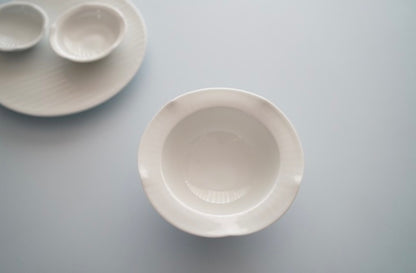 [Artisan] flower-shaped ball pottery Baekja (white porcelain)