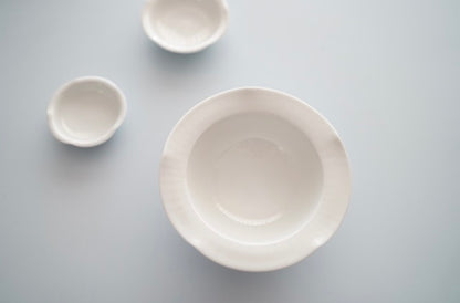 [Artisan] flower-shaped ball pottery Baekja (white porcelain)
