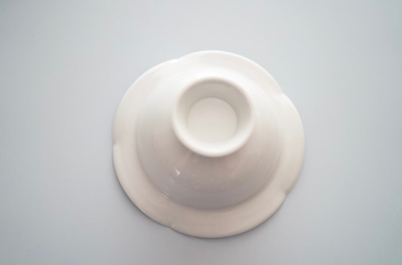 [Artisan] flower-shaped ball pottery Baekja (white porcelain)