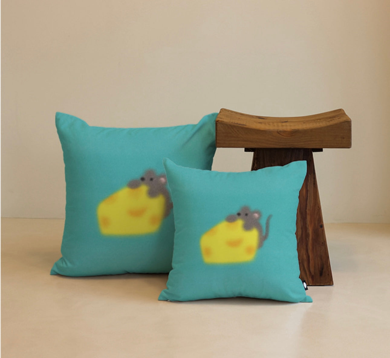 Mice and cheese / Cat number1 Cushion Cover