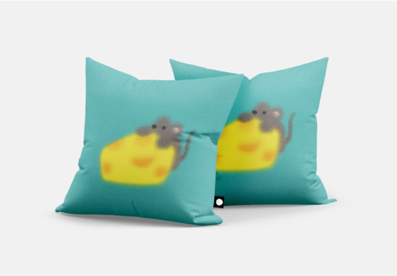 Mice and cheese / Cat number1 Cushion Cover