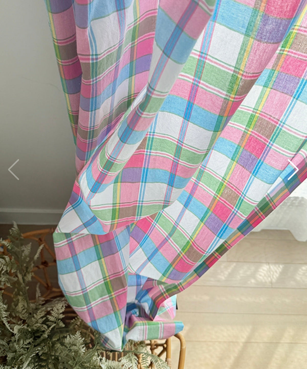 Grapefruit Ade Check Curtain