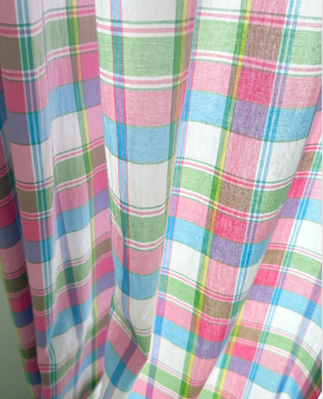 Grapefruit Ade Check Curtain
