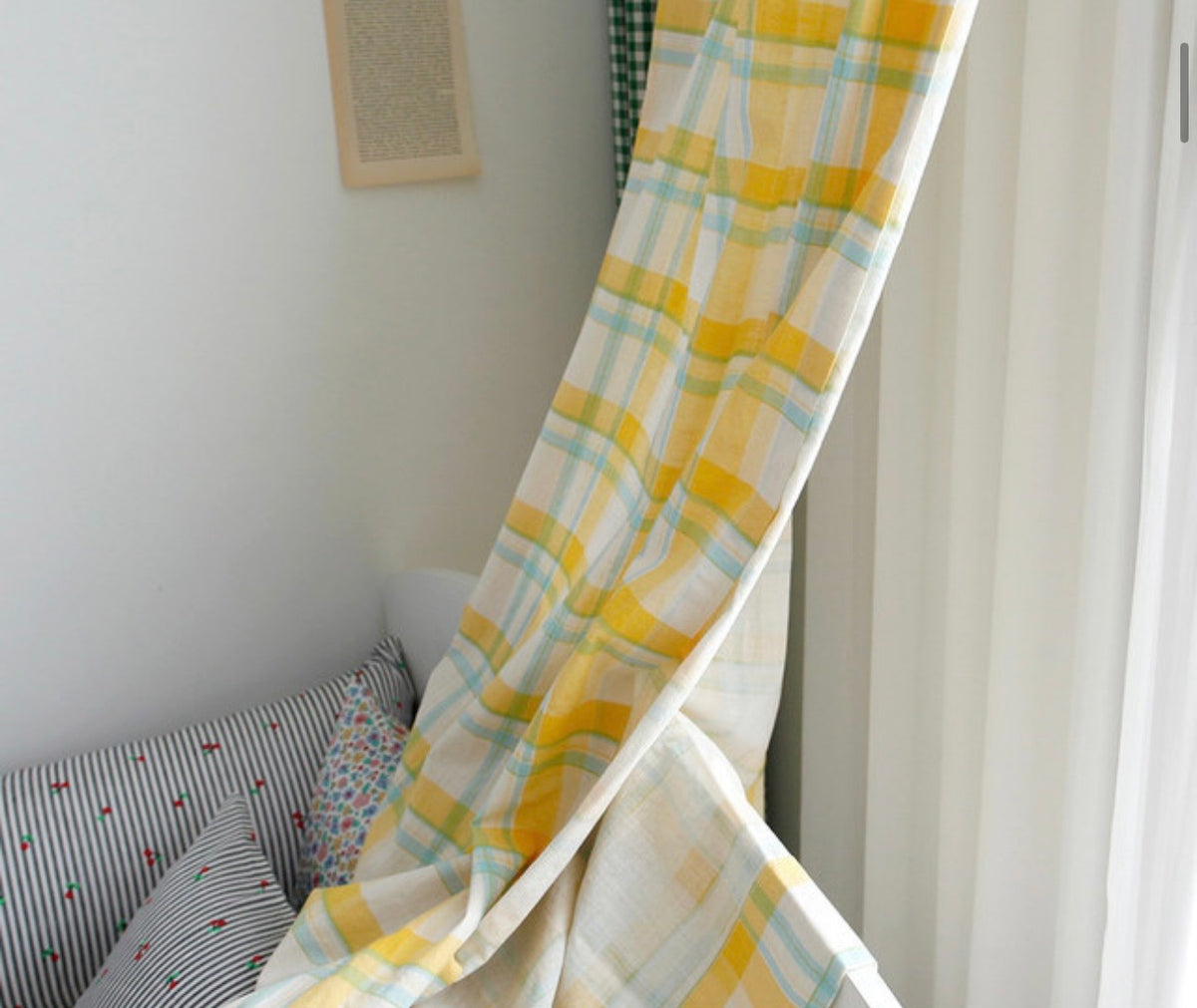 Lemonade Check Curtain