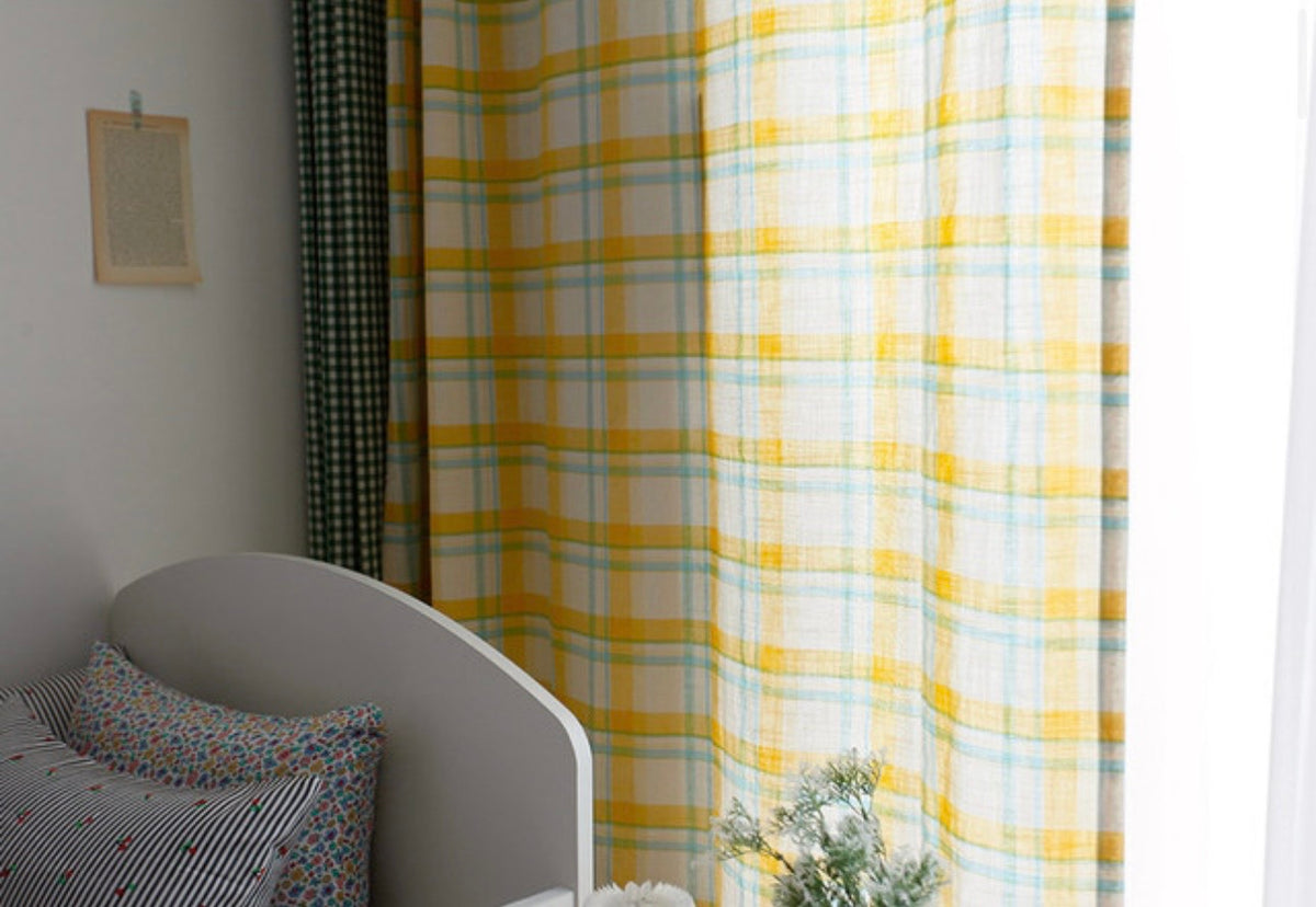 Lemonade Check Curtain