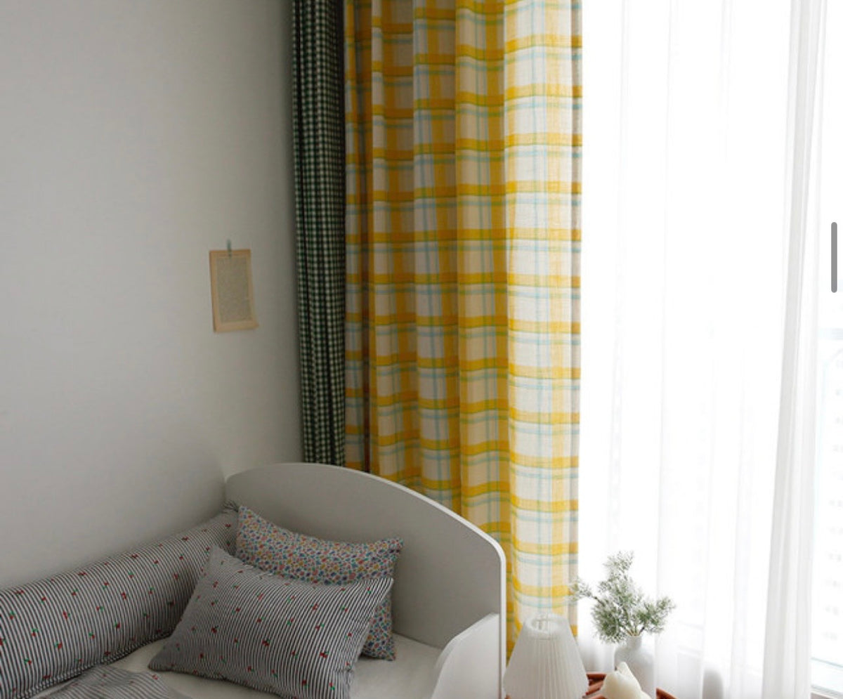 Lemonade Check Curtain