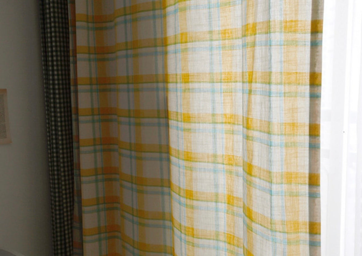 Lemonade Check Curtain