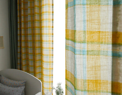 Lemonade Check Curtain