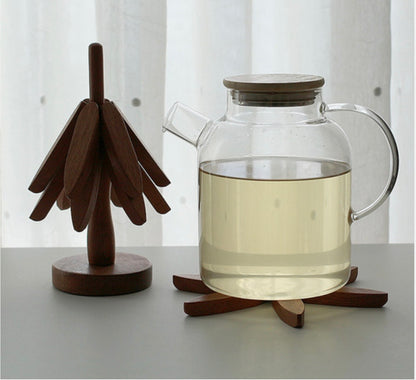 Auto-Folding Wooden Tree Trivet