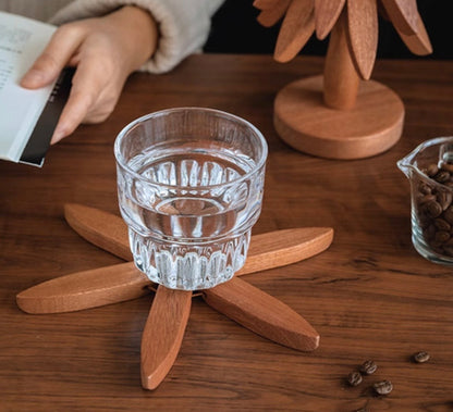 Auto-Folding Wooden Tree Trivet