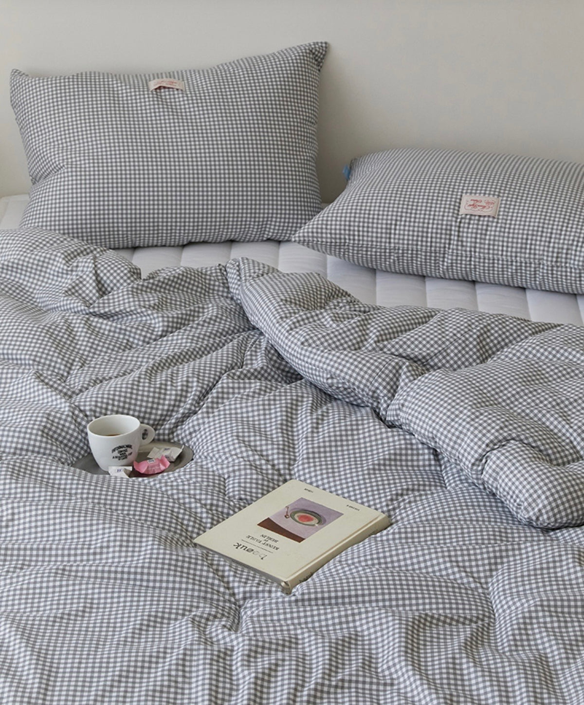 Pastel Lightweight Dust-Free Quilted Comforter-Check Pattern