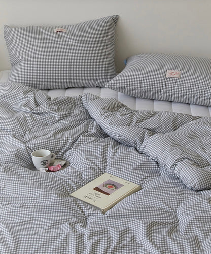 Pastel Lightweight Dust-Free Quilted Comforter-Check Pattern