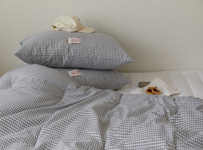 Pastel Lightweight Dust-Free Quilted Comforter-Check Pattern