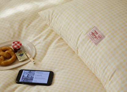Pastel Lightweight Dust-Free Quilted Comforter-Check Pattern