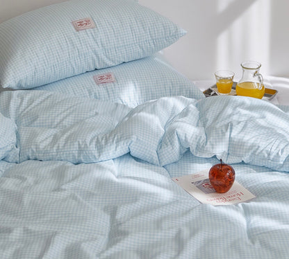 Pastel Lightweight Dust-Free Quilted Comforter-Check Pattern
