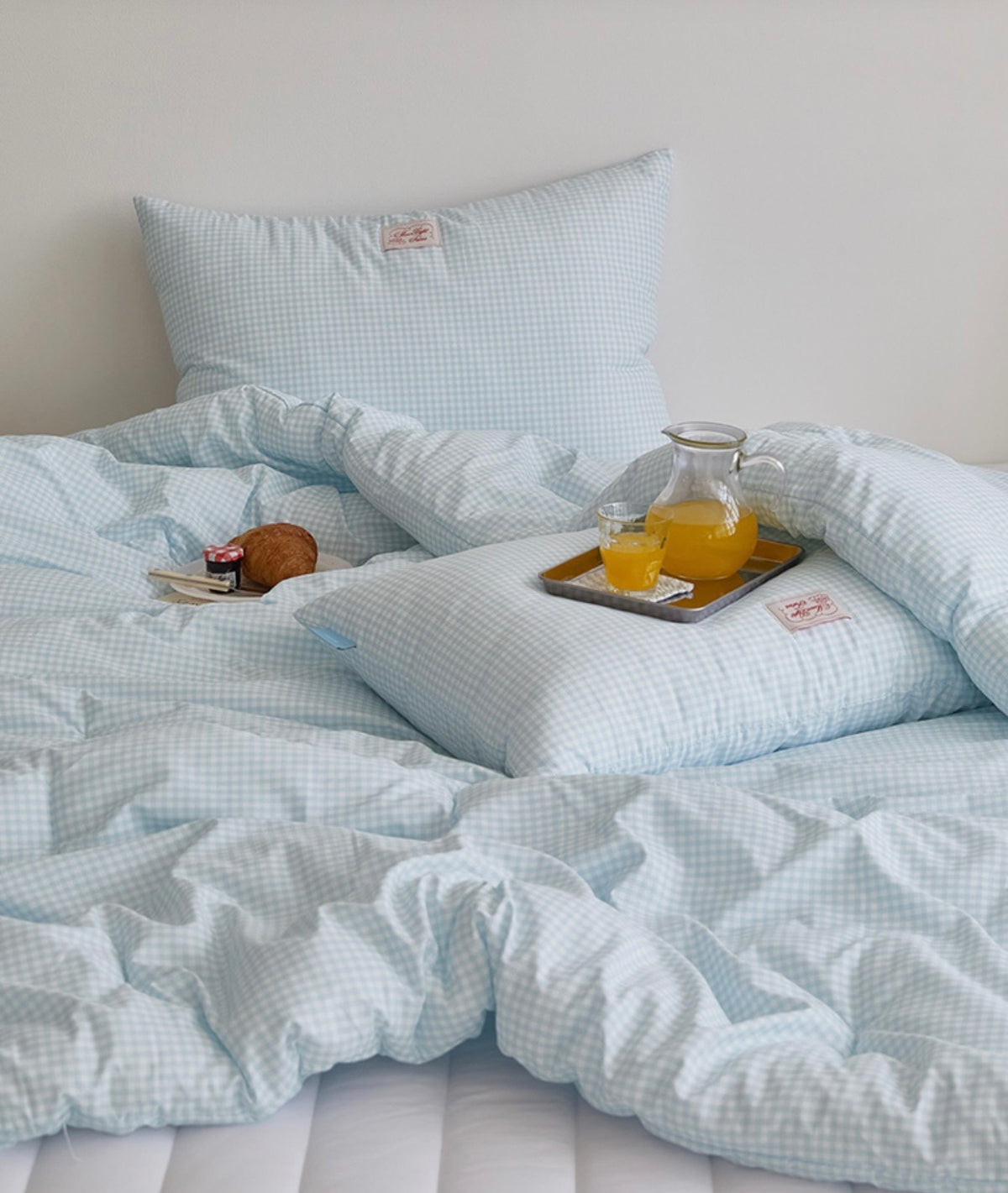 Pastel Lightweight Dust-Free Quilted Comforter-Check Pattern
