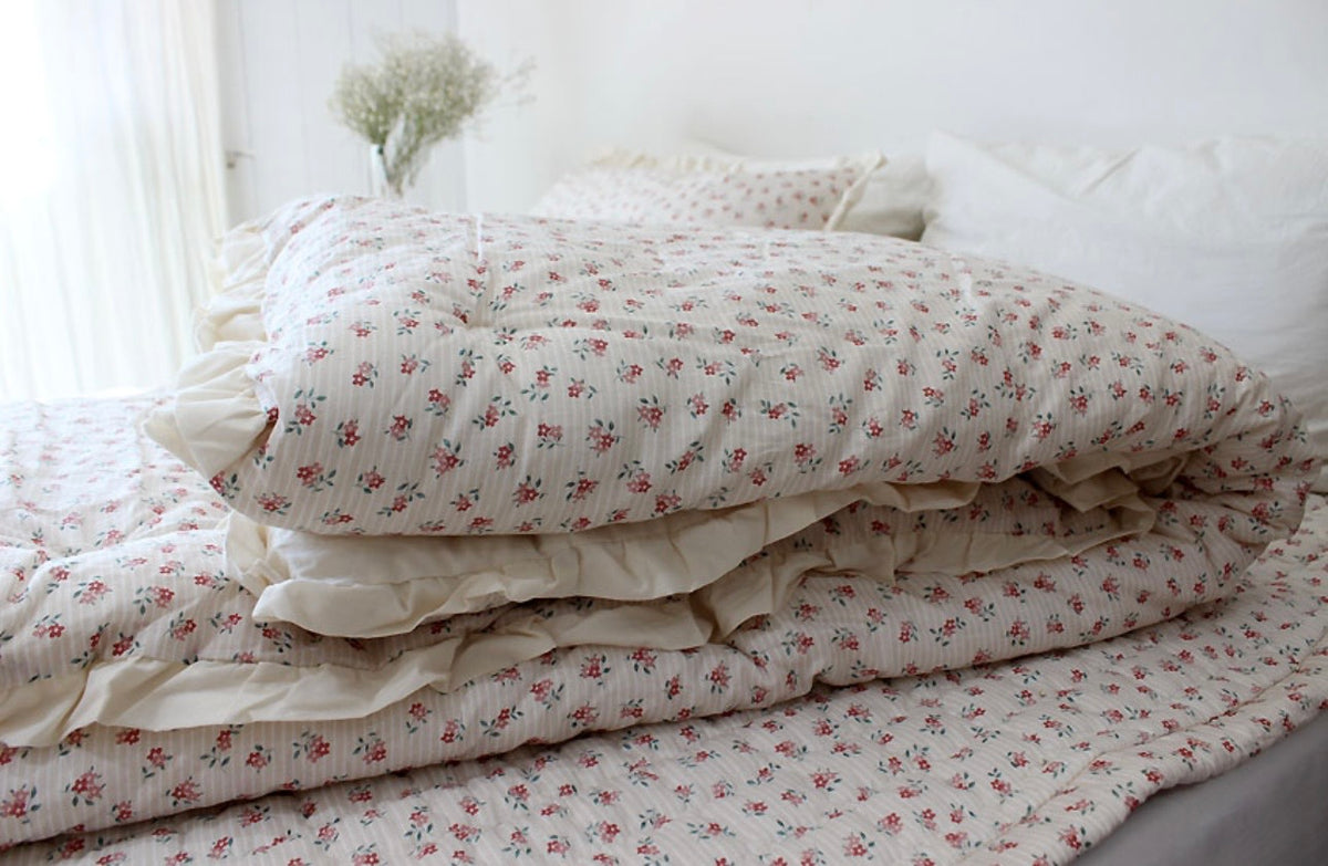 Pink Floral Dust-Free Comforter