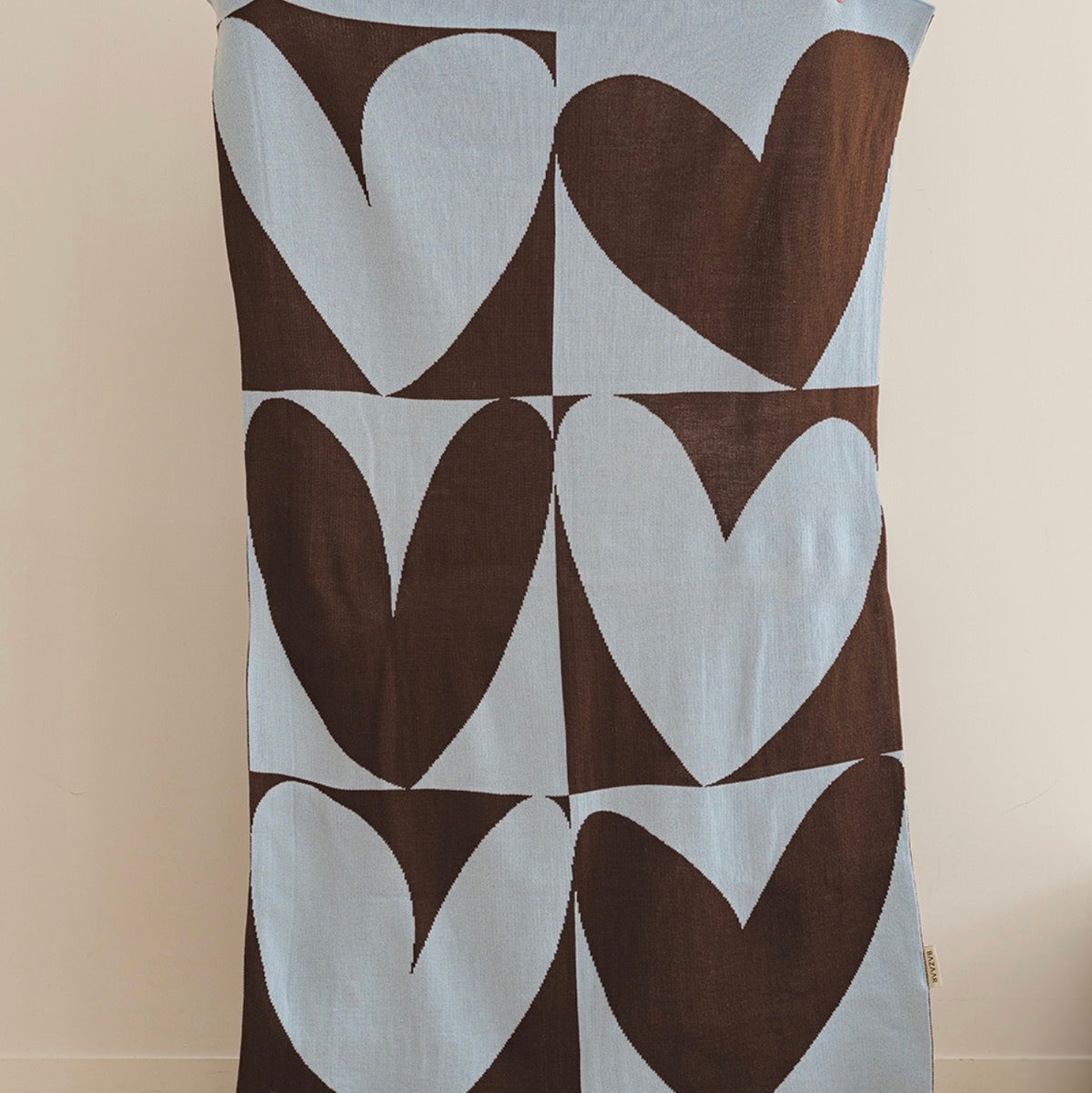 (Seasonal Exclusive) Reversible Knit Throw Blanket —Choco love