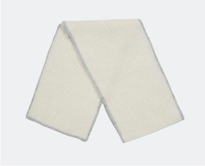 Bouclé Baby Alpaca Blend Winter Scarf – Cream