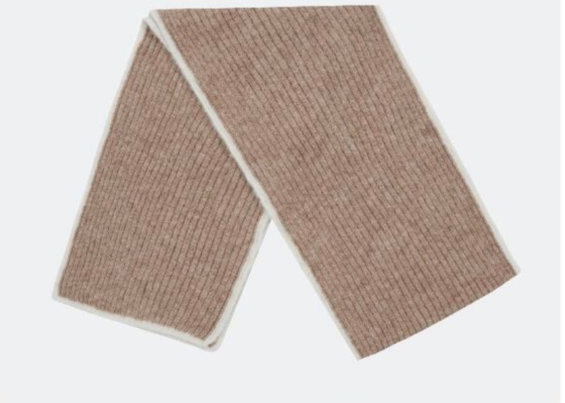 Bouclé Baby Alpaca Winter Scarf – Brown