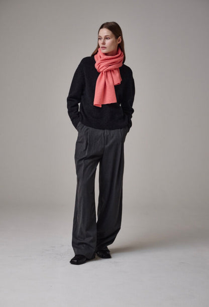Cashmere & Wool Blend Winter Scarf – Pink