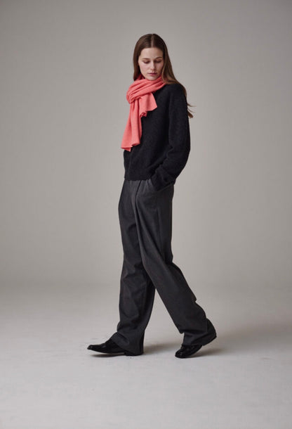 Cashmere & Wool Blend Winter Scarf – Pink