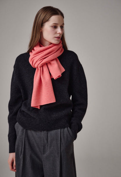 Cashmere & Wool Blend Winter Scarf – Pink
