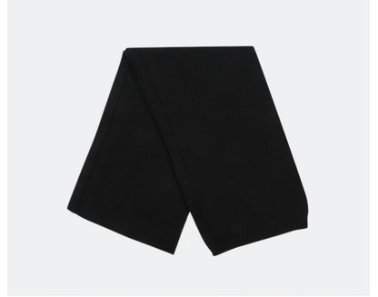 Cashmere & Merino Wool Blend Knit Scarf – Black