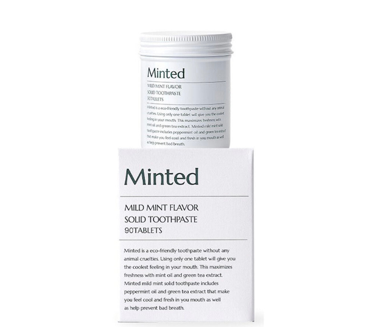 Mildmint solid toothpaste 90 tablets