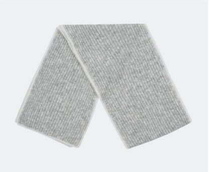 Bouclé Baby Alpaca Winter Scarf – Light Gray