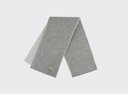 Reversible Cashmere & Wool Blend Scarf – Gray