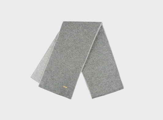 Reversible Cashmere & Wool Blend Scarf – Gray