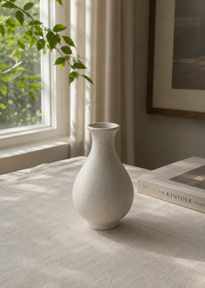 Ivory Ceramic Vase – Five Sculptural Shapes