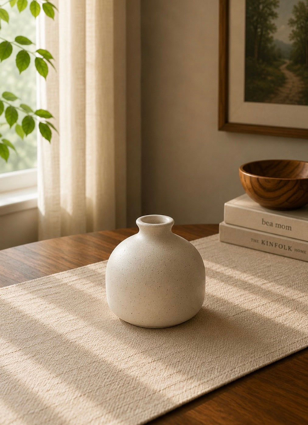 Ivory Ceramic Vase – Five Sculptural Shapes