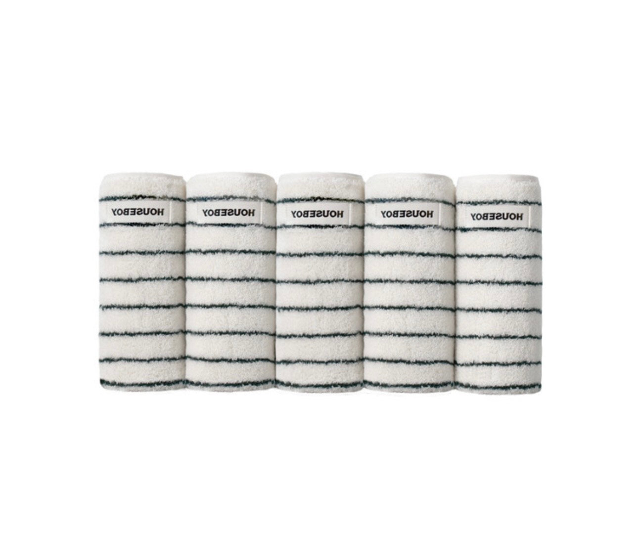 [present] Washing Towel Stripe Green 5P
