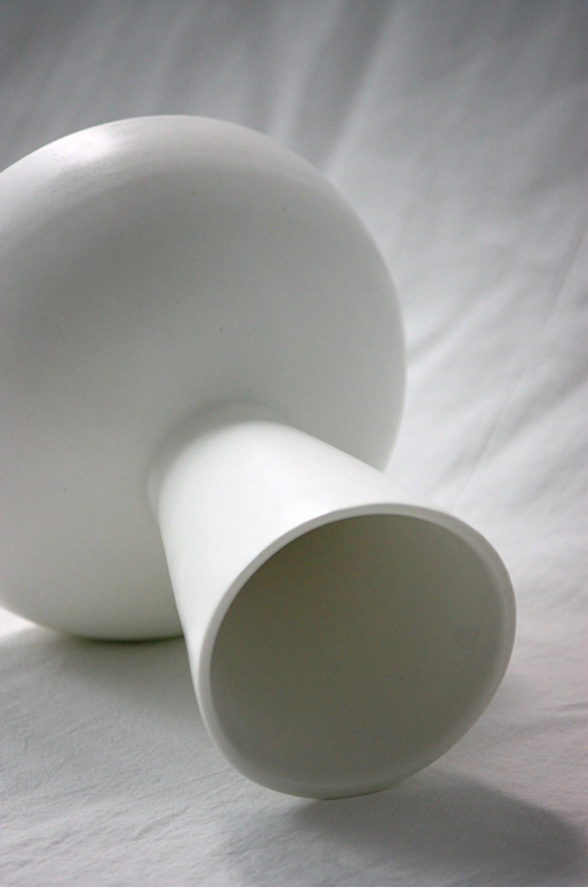 Snow White Sculptural Vase