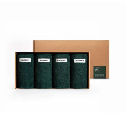 [present] Washing Towel House Green 2pieces