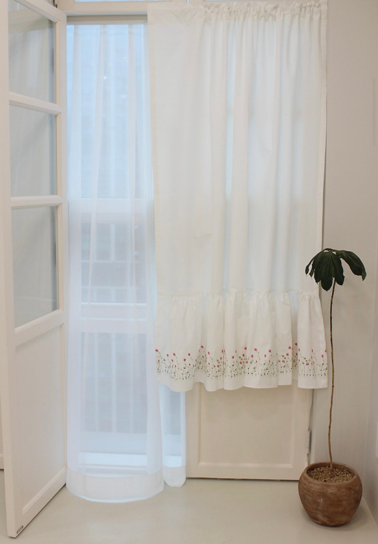 Rose Glow Neck Curtain Bedroom Small Room Curtain