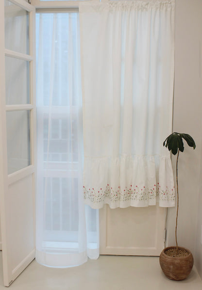 Rose Glow Neck Curtain Bedroom Small Room Curtain